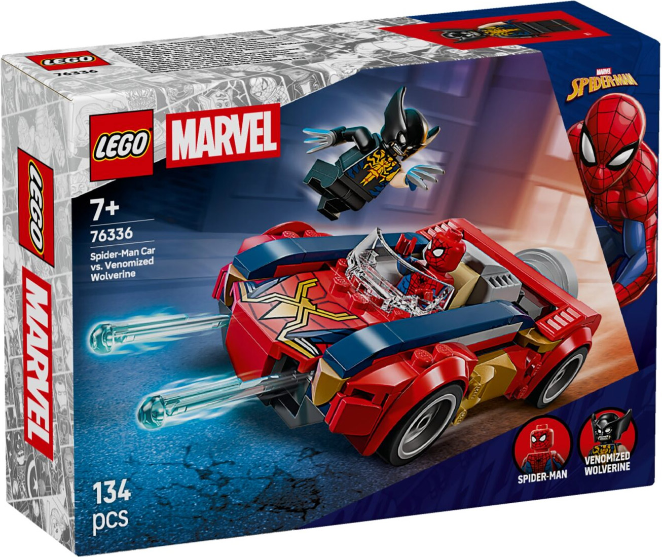 Nouveau LEGO Marvel 76336 Spider-Man et sa voiture contre Wolverine vénomisé // Janvier 2023